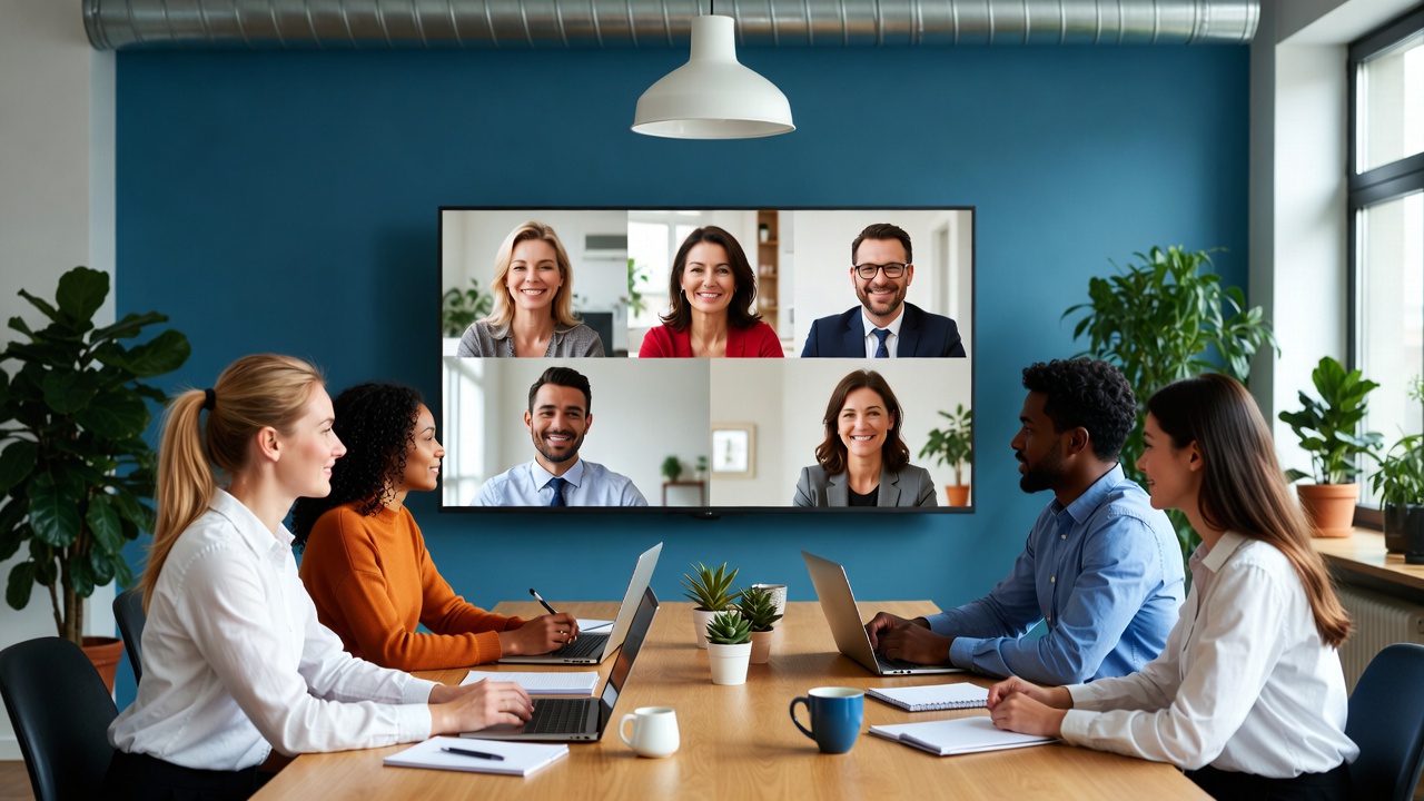 Remote team collaborating across time zones